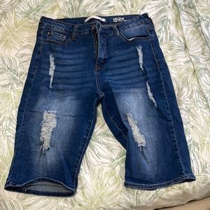 High rise long rider Jean Capri